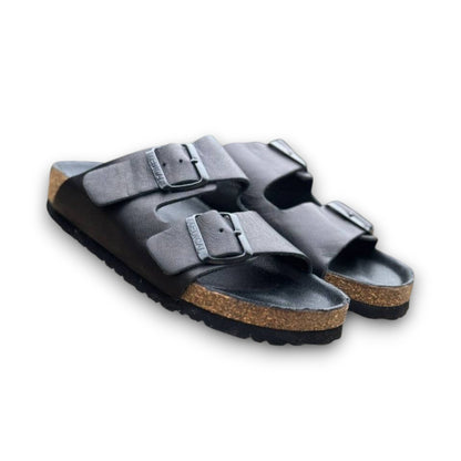 Essentials Two-Strap Sandals Black