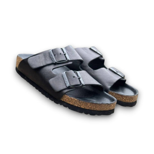 Essentials Two-Strap Sandals Black